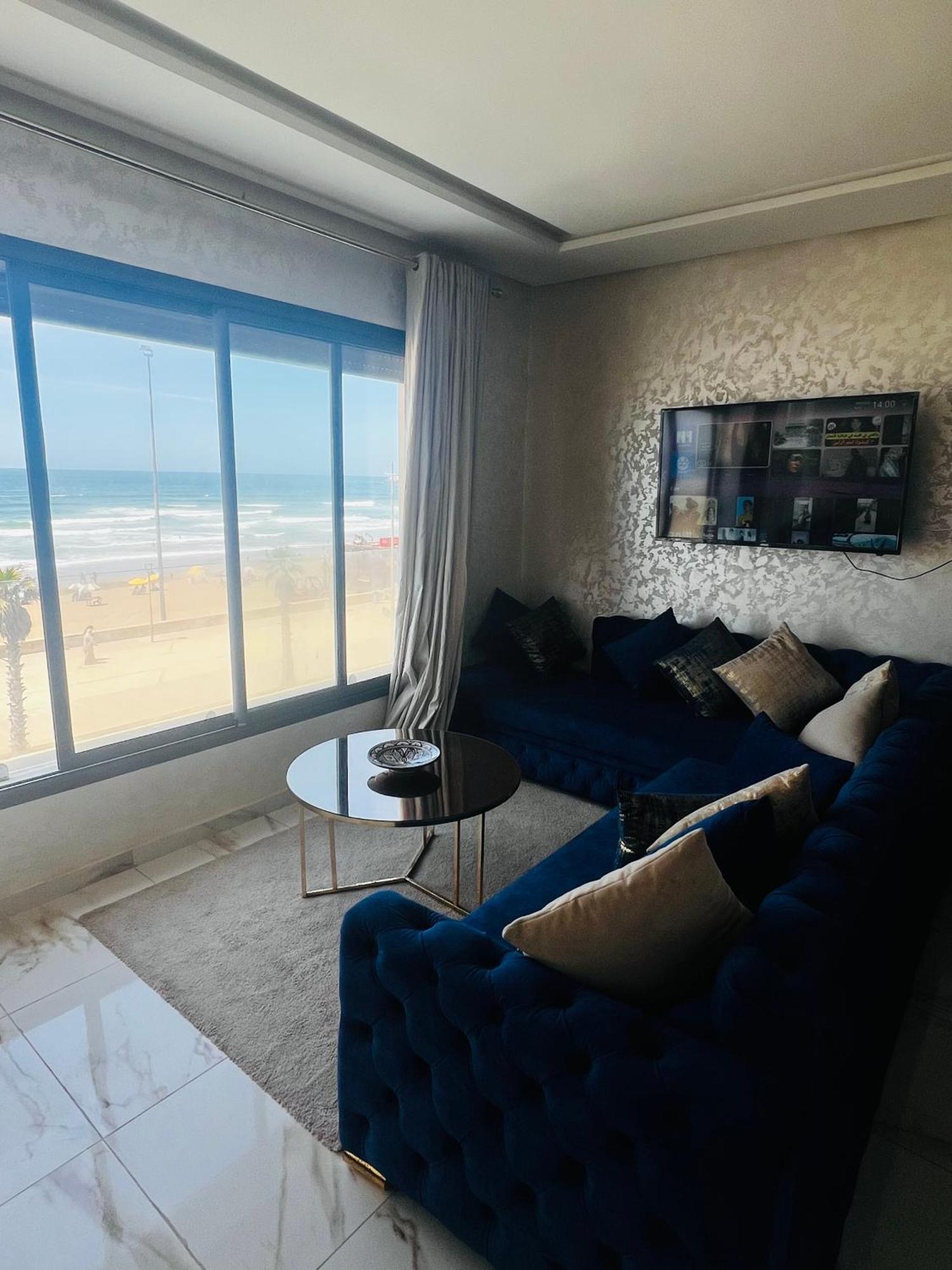 Golden Beach Elegance Sea View & Serenity Kenitra Bagian luar foto